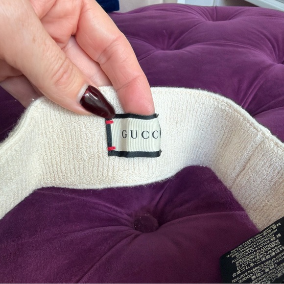 Cucci unisex Yellow vinyl visor headband Logo , runway Small 57cm - Picture 8 of 8